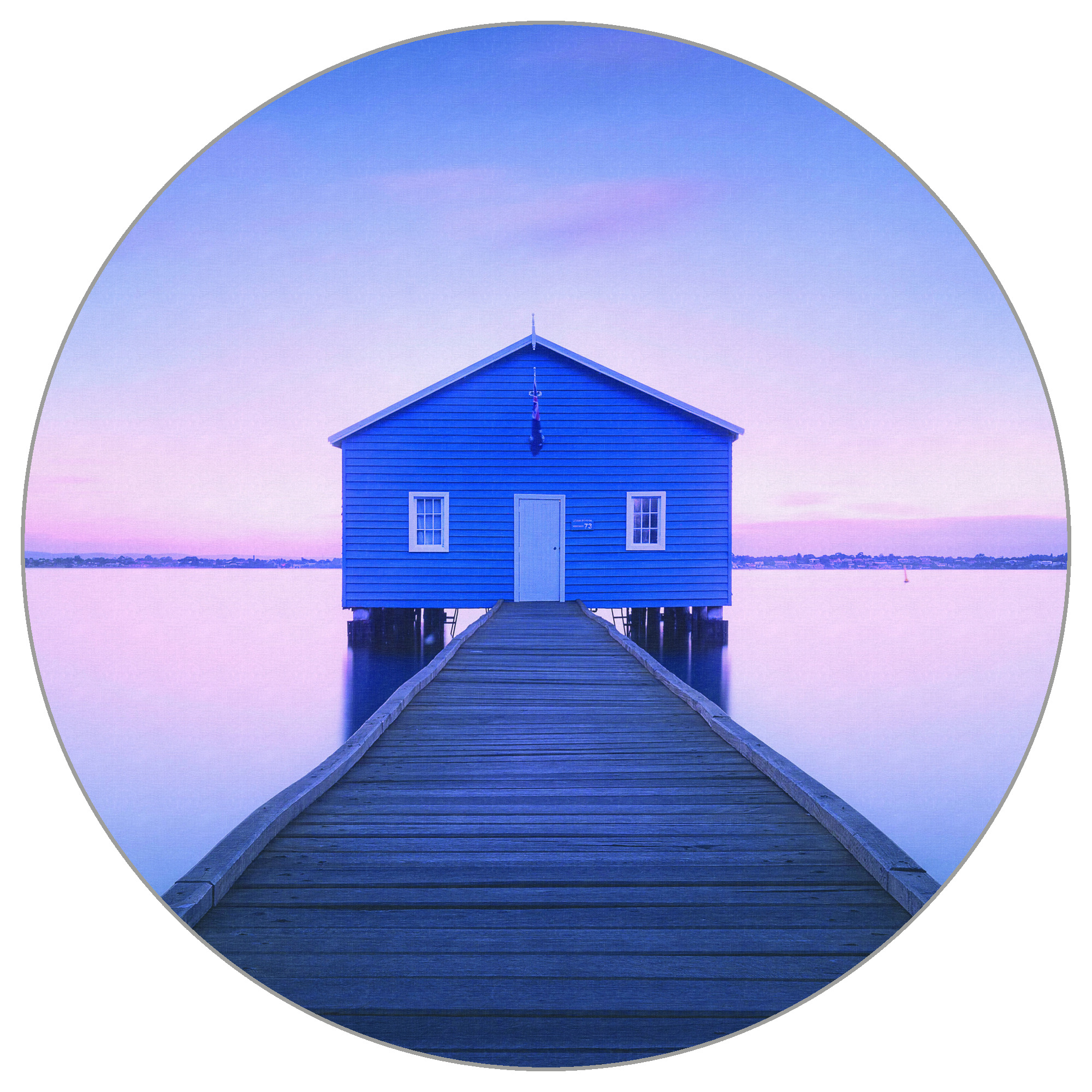 Fototapete Rund Boathouse Von Richard Vandewalle