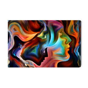 Leinwandbild Abstrakte Gesichter