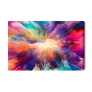Leinwandbild Eine Abstrakte Explosion Von Farben