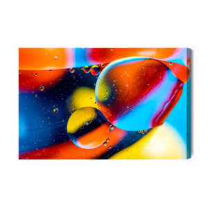 Leinwandbild Bunte Abstrakte Tropfen