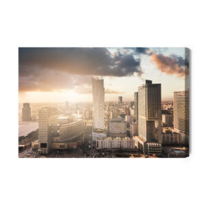 Leinwandbild Panorama Von Warschau