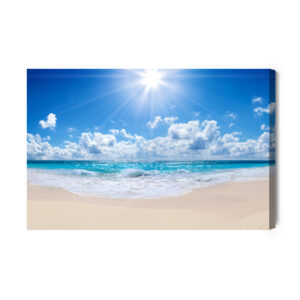 Leinwandbild Ruhiges Meer Und Strand