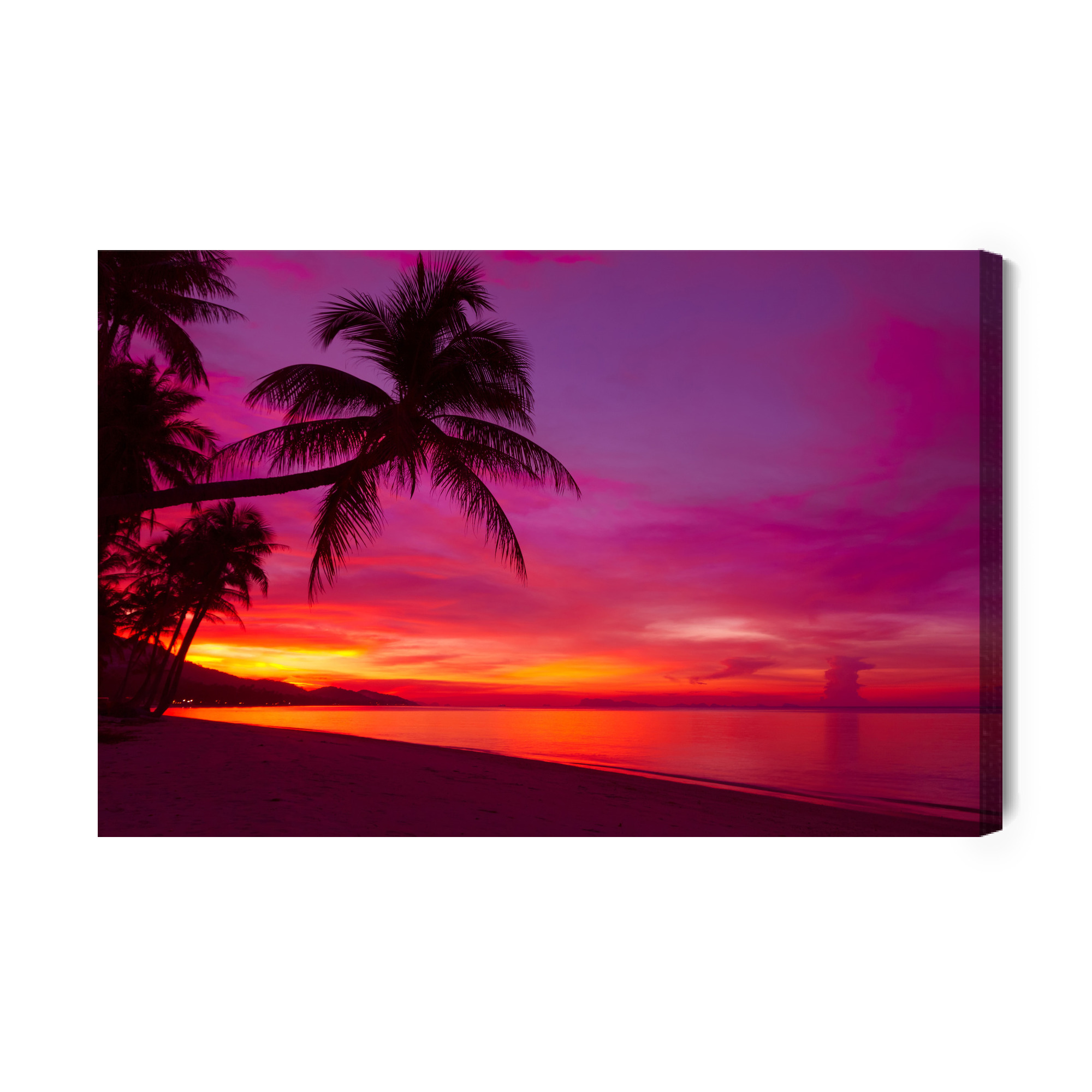 Leinwandbild Meer Bei Sonnenuntergang