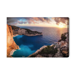 Leinwandbild Sonnenuntergang In Griechenland