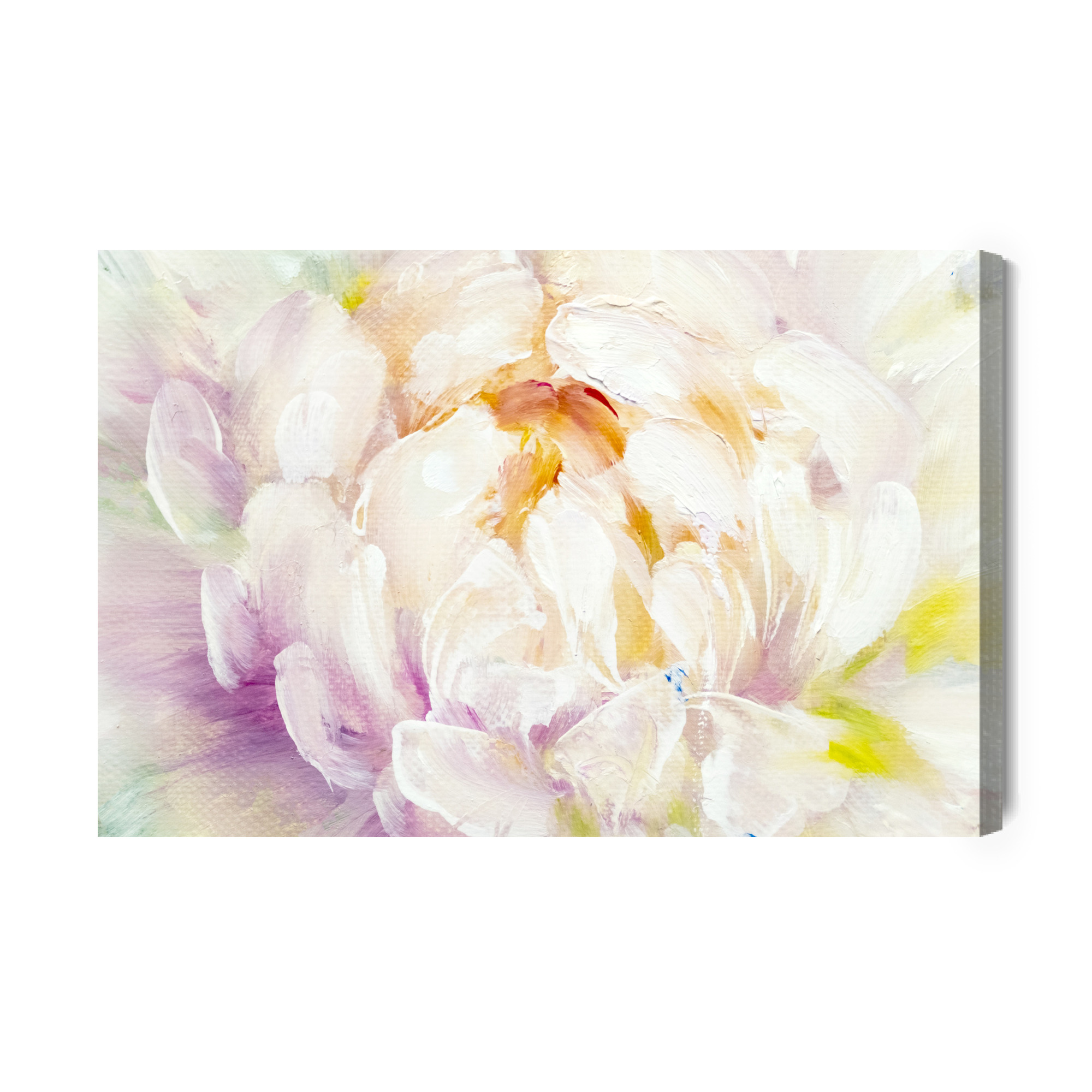 Leinwandbild Bemalte Pfingstrosenblüten