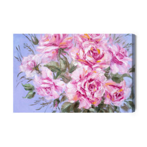 Leinwandbild Ein Strauß Rosen Wie Gemalt