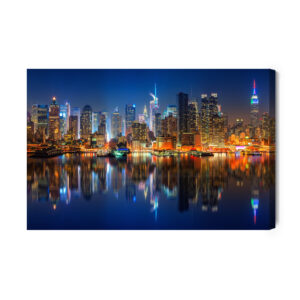 Leinwandbild Manhattan Bei Nacht