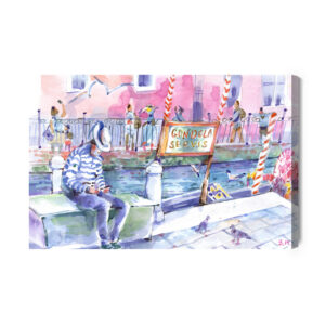 Leinwandbild Gemaltes Venedig