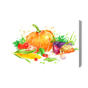 Leinwandbild Kürbis Mit Gemüse