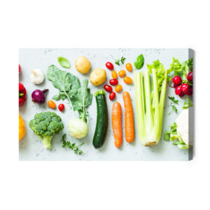 Leinwandbild Frisches Nasses Gemüse