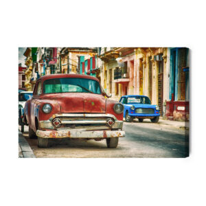 Leinwandbild Alte Amerikanische Autos