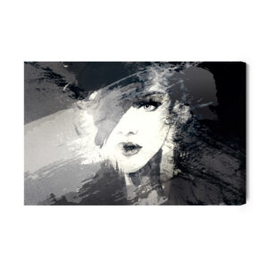 Leinwandbild Das Gesicht Der Frau In Einer Abstrakten Form