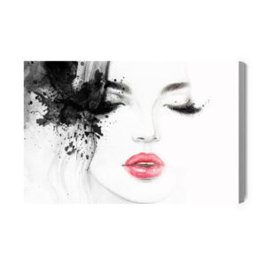 Leinwandbild Weibliches Abstraktes Gesicht