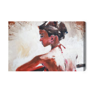 Leinwandbild Nachdenkliche Frau