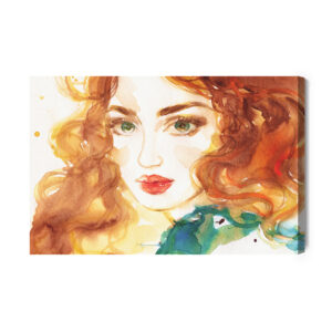 Leinwandbild Porträt Einer Rothaarigen Frau