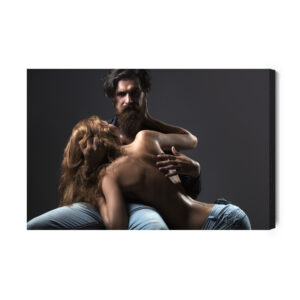 Leinwandbild Sexy Paar In Intimer Pose