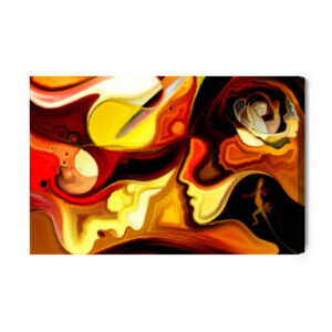 Leinwandbild Abstrakte Menschliche Gesichter