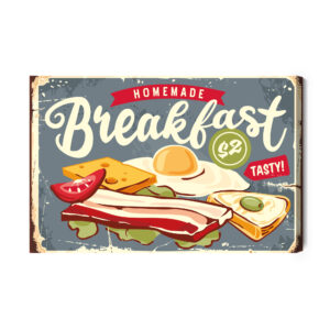 Leinwandbild Ein Nahrhaftes Frühstück Im Retro-Stil