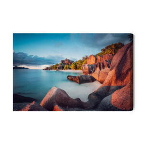 Leinwandbild Anse Source D'argent Strand