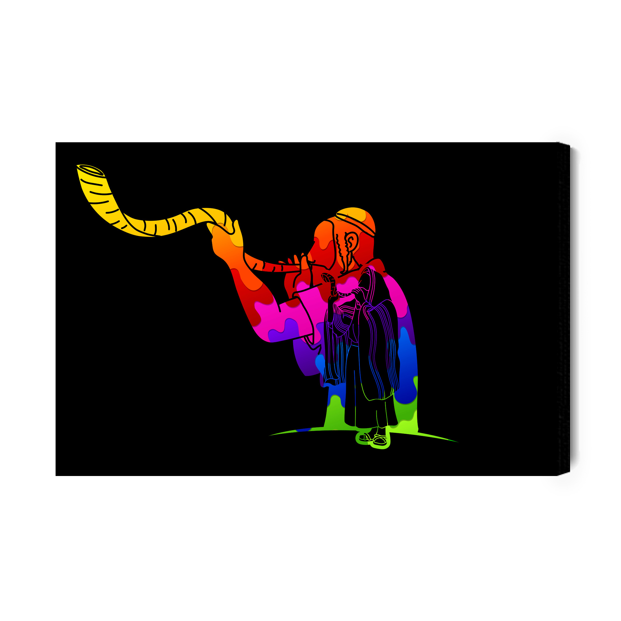 Leinwandbild Jude, Der Ein Horn Bläst