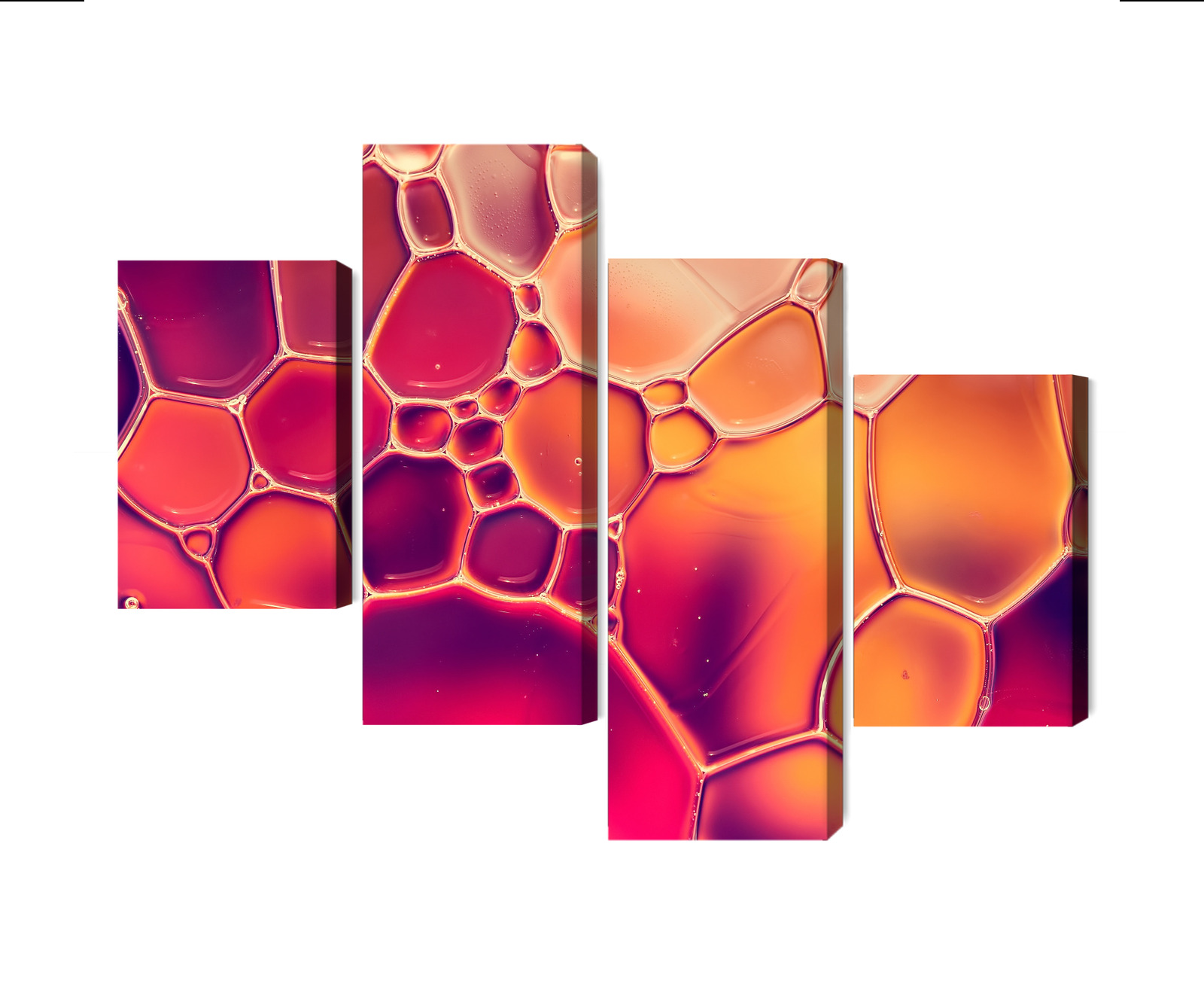 Mehrteiliges Bild Wassertropfen Im Makromaßstab