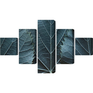 Mehrteiliges Bild Blätter Mit Einem Makro Mit 3D-Effekt