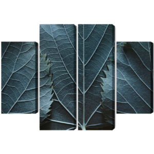 Mehrteiliges Bild Blätter Mit Einem Makro Mit 3D-Effekt