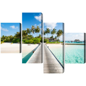 Mehrteiliges Bild Blick Auf Die Tropische Insel