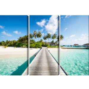 Mehrteiliges Bild Blick Auf Die Tropische Insel