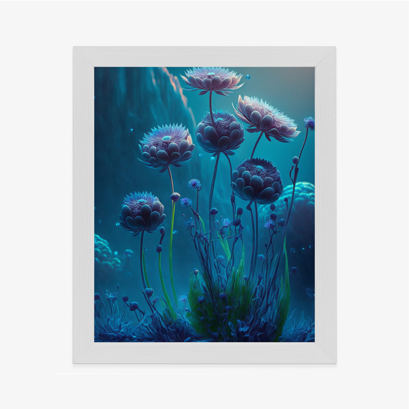 Poster Wildblumen Im Fantasy-Stil Rahmen Aluminium Farbe Schwarz – Bild 8