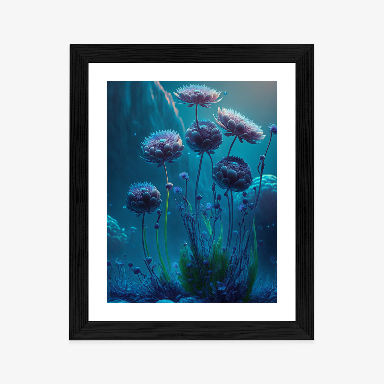 Poster Wildblumen Im Fantasy-Stil Rahmen Aluminium Farbe Schwarz – Bild 6