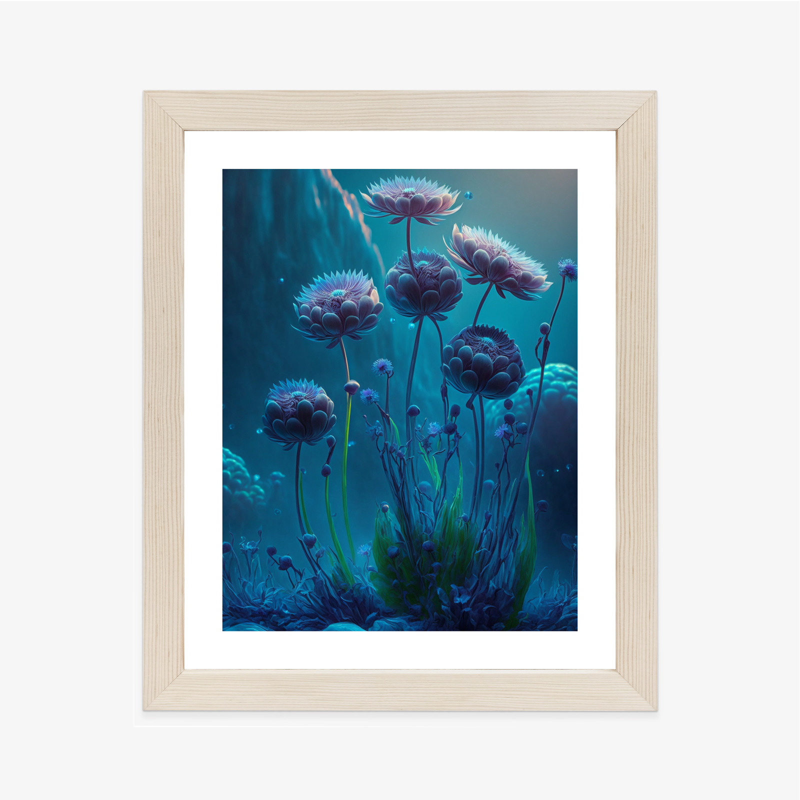 Poster Wildblumen Im Fantasy-Stil Rahmen Aluminium Farbe Schwarz – Bild 12