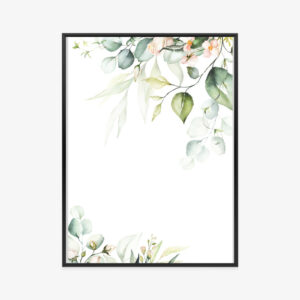 Poster Floral Details Rahmen Aluminium Farbe Schwarz