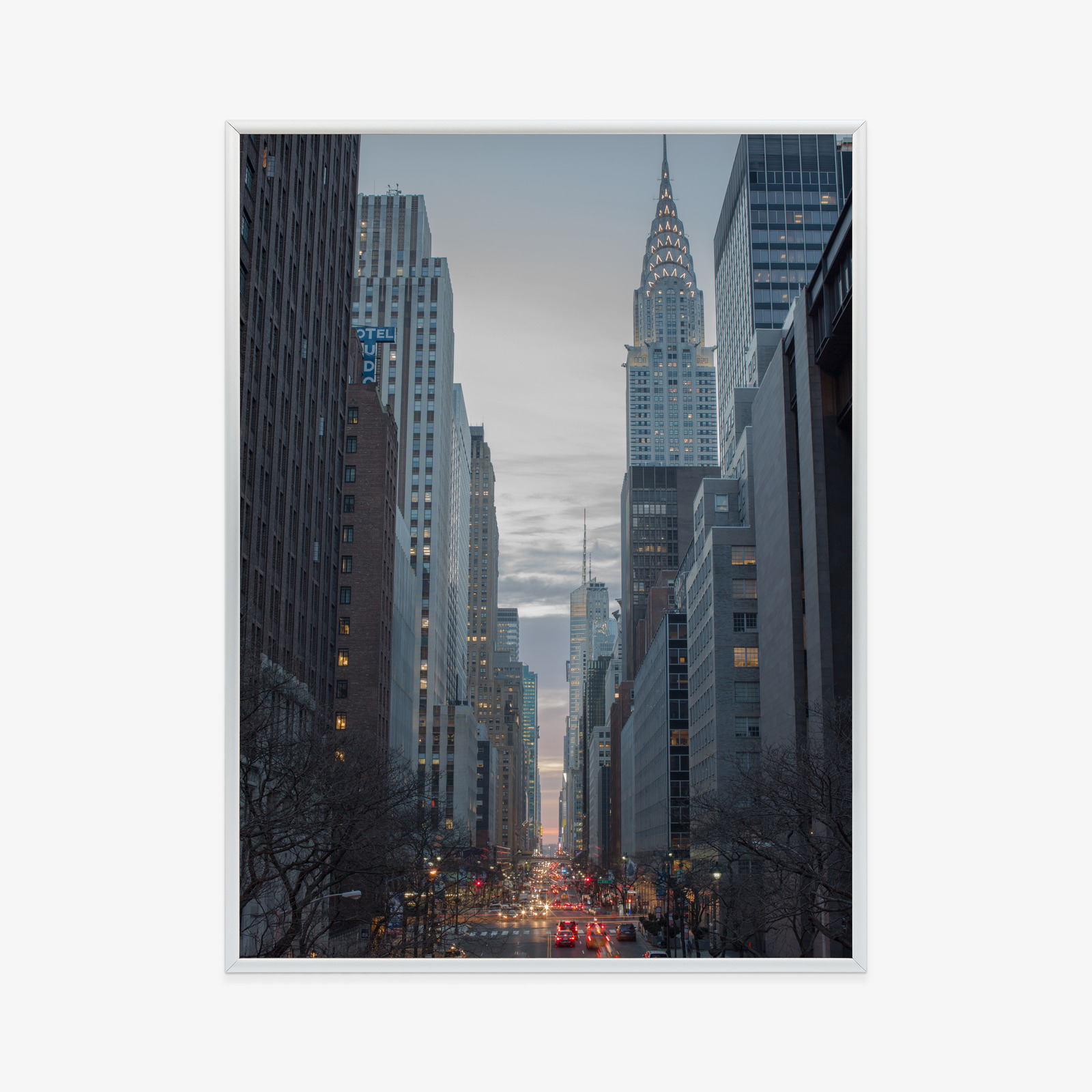Poster Blick Auf Die 42. Straße In Manhattan Rahmen Aluminium Farbe Schwarz – Bild 2