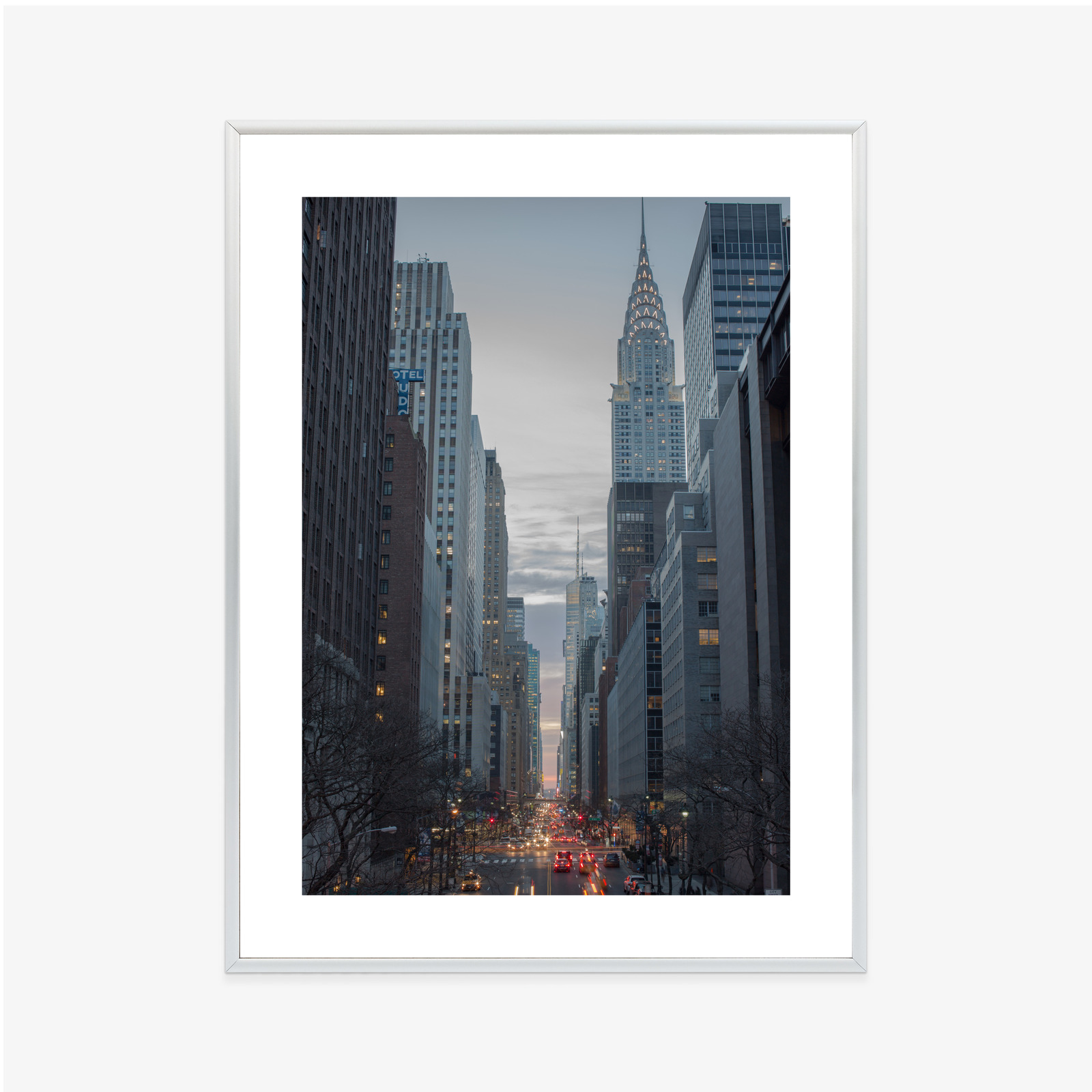 Poster Blick Auf Die 42. Straße In Manhattan Rahmen Aluminium Farbe Schwarz – Bild 7