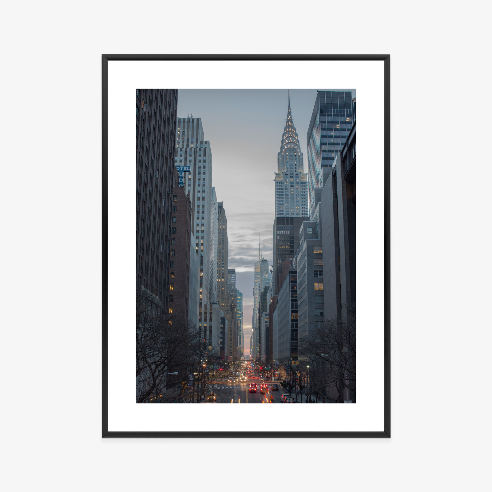 Poster Blick Auf Die 42. Straße In Manhattan Rahmen Aluminium Farbe Schwarz – Bild 4