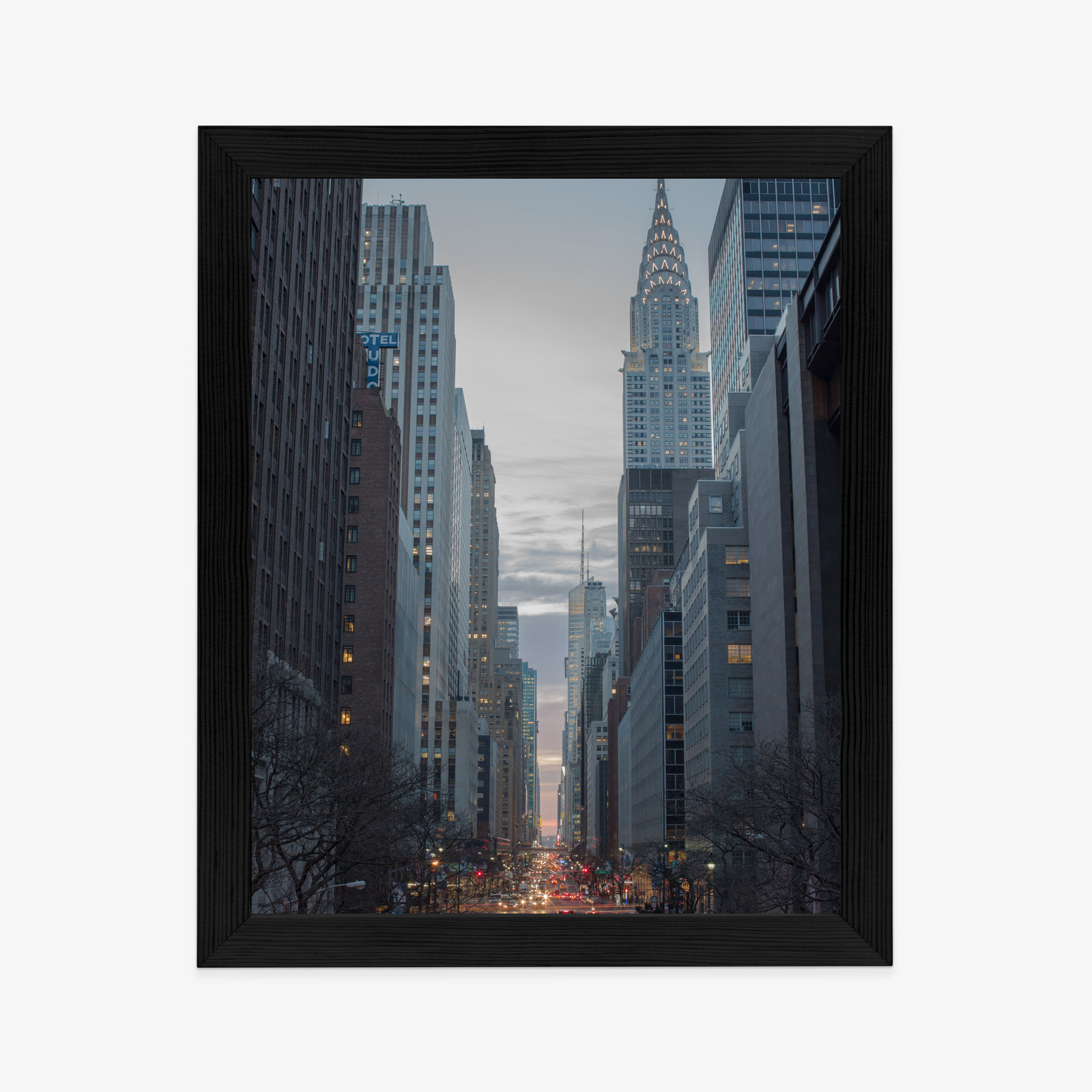 Poster Blick Auf Die 42. Straße In Manhattan Rahmen Aluminium Farbe Schwarz – Bild 5