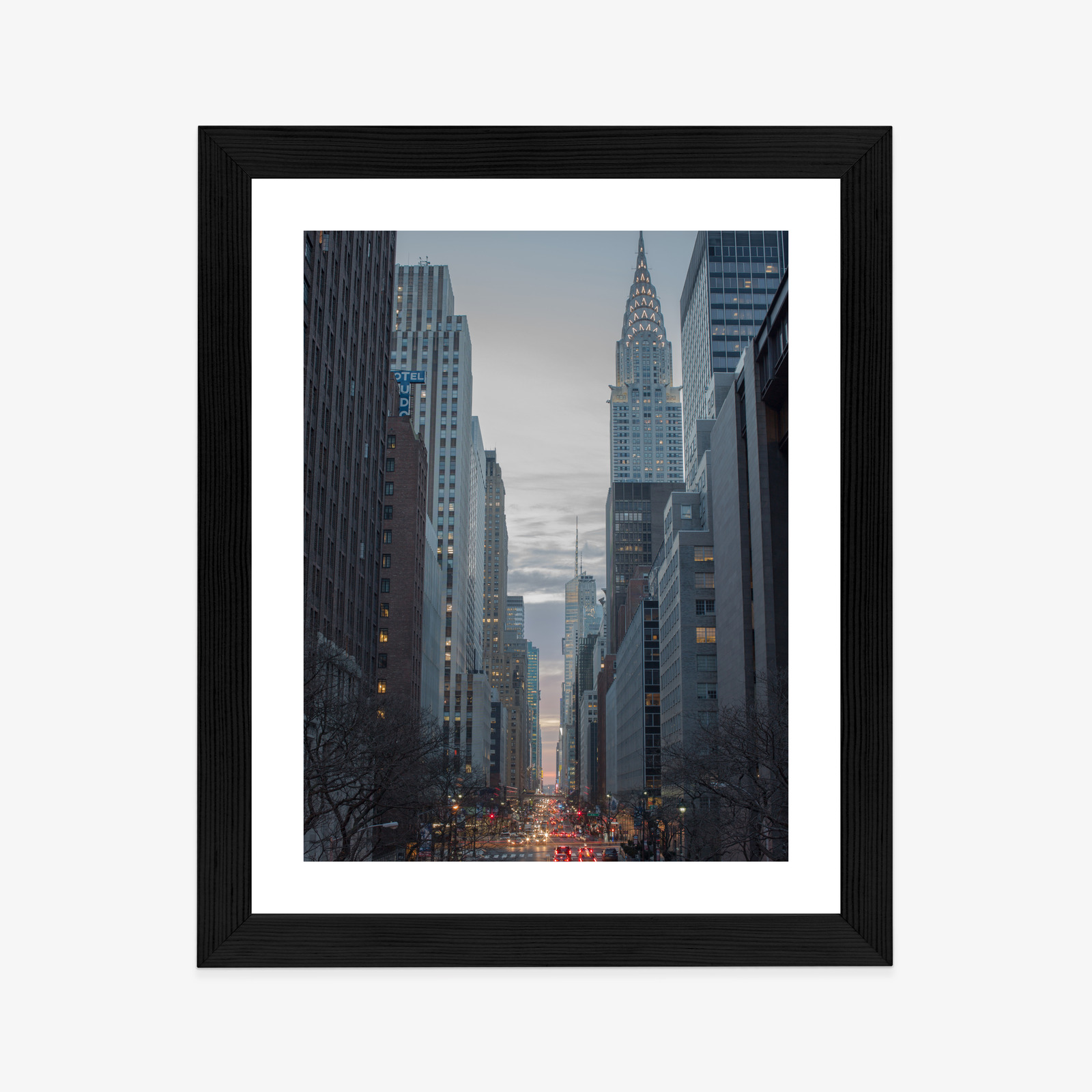Poster Blick Auf Die 42. Straße In Manhattan Rahmen Aluminium Farbe Schwarz – Bild 9