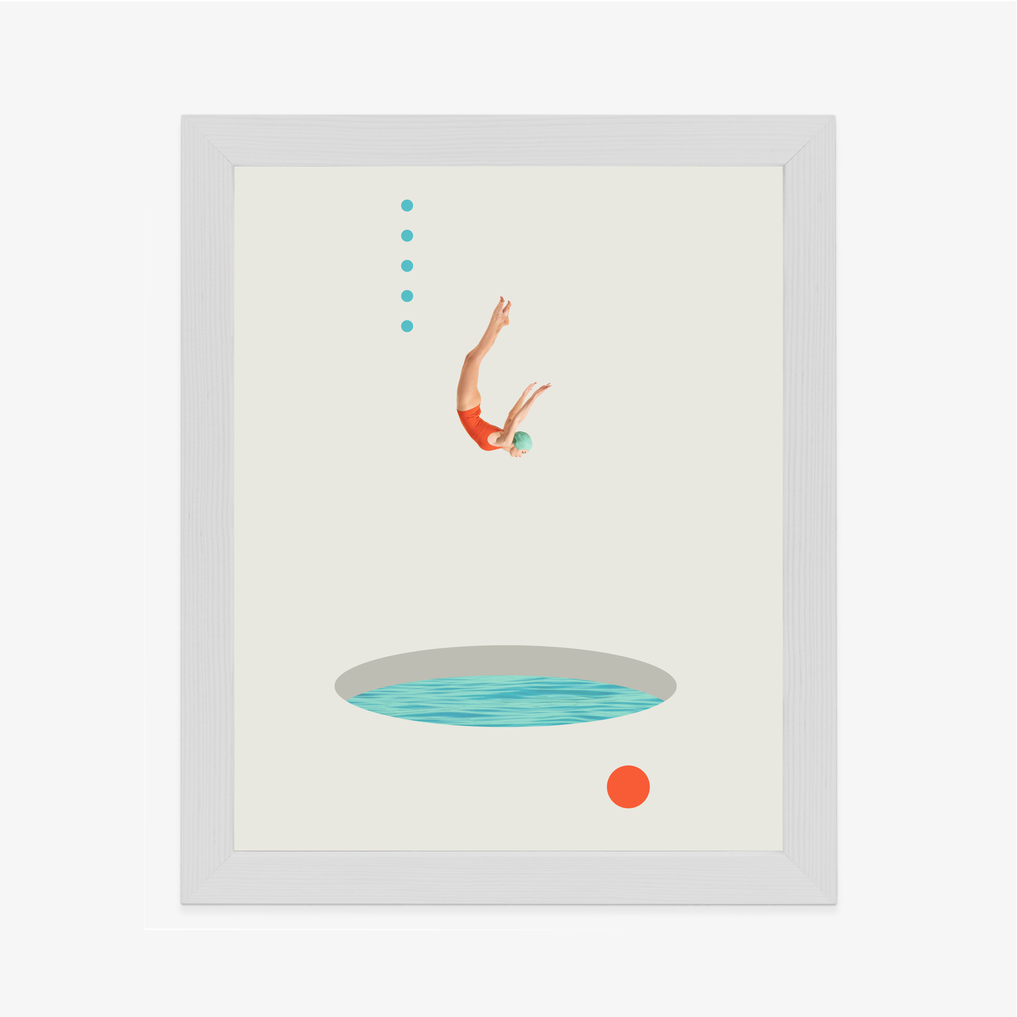 Poster Eintauchen In Die Künstlerische Collage Des Wassers Rahmen Aluminium Farbe Schwarz – Bild 7