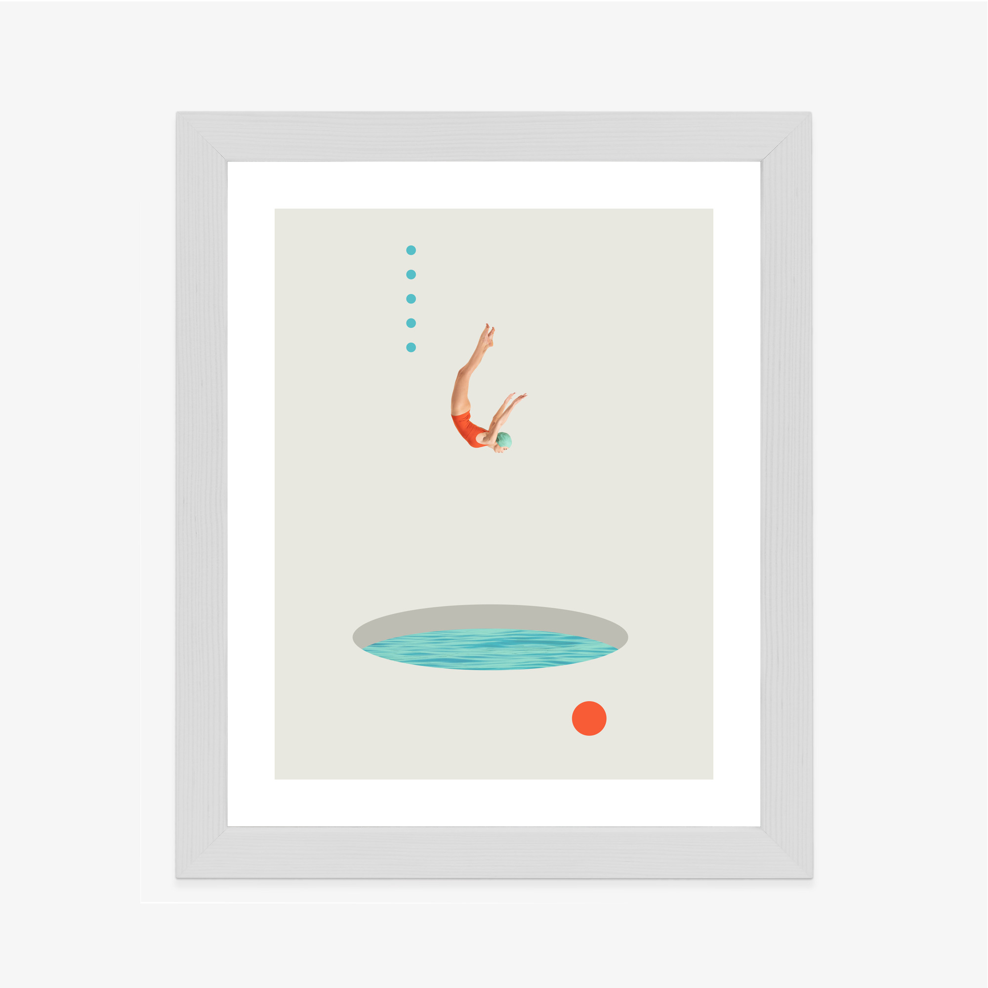 Poster Eintauchen In Die Künstlerische Collage Des Wassers Rahmen Aluminium Farbe Schwarz – Bild 9