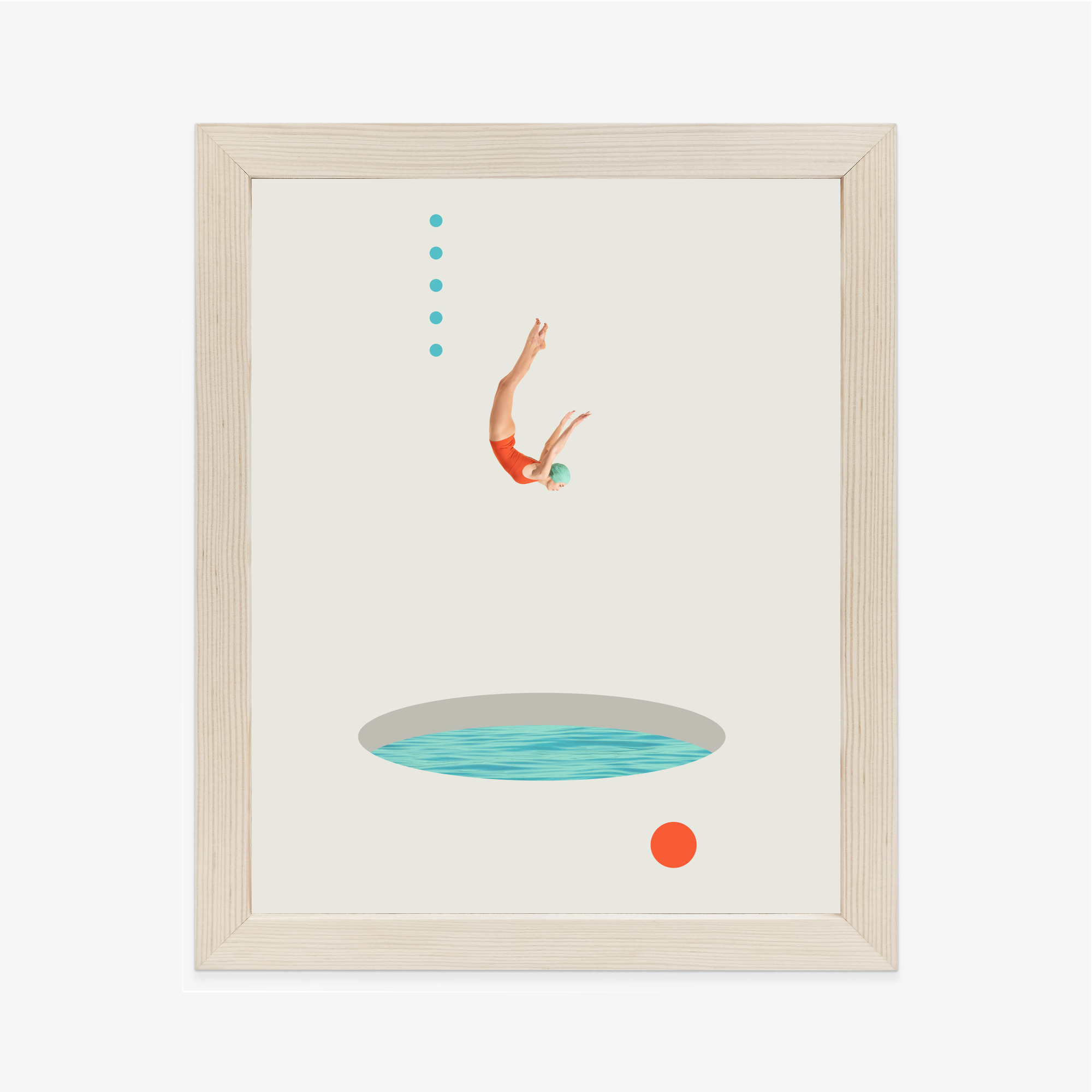 Poster Eintauchen In Die Künstlerische Collage Des Wassers Rahmen Aluminium Farbe Schwarz – Bild 11