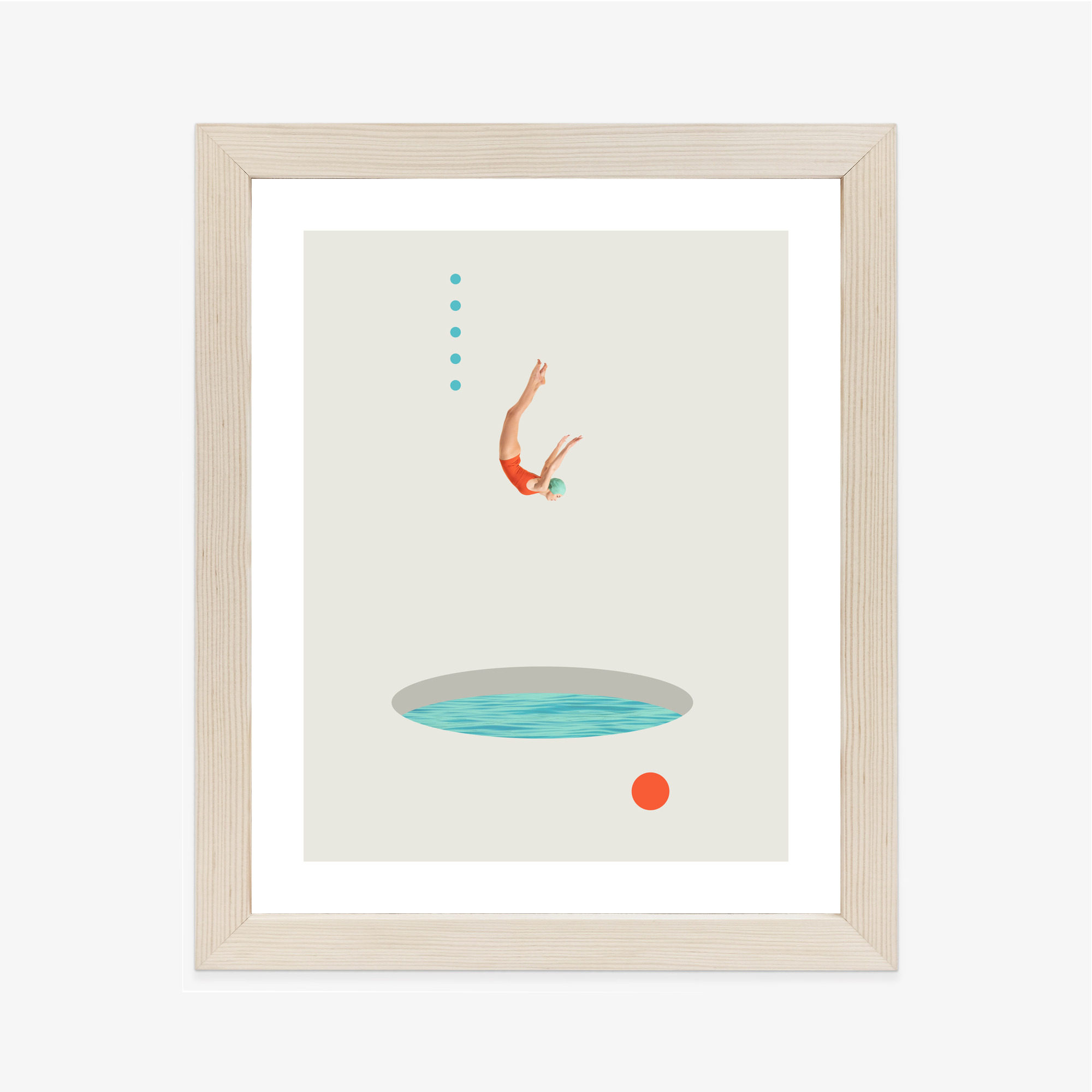 Poster Eintauchen In Die Künstlerische Collage Des Wassers Rahmen Aluminium Farbe Schwarz – Bild 12