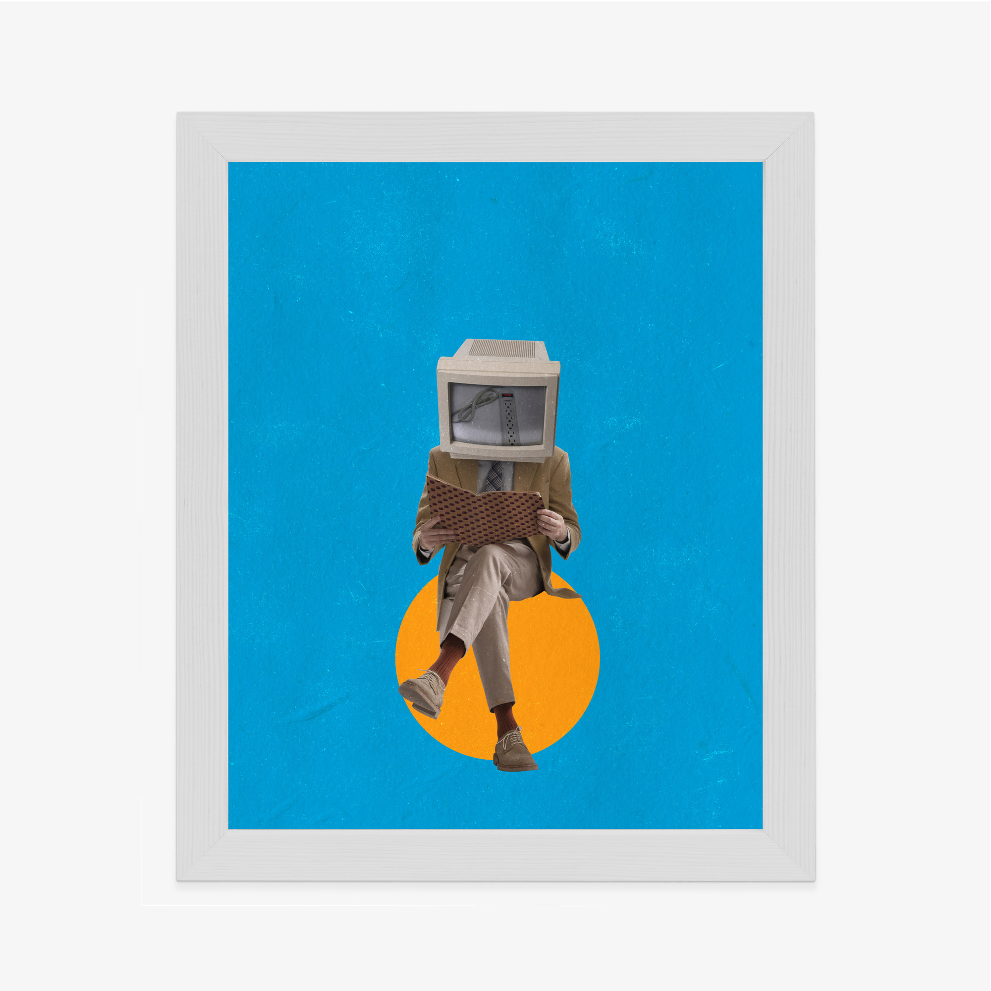 Poster Moderne Collage Mit Binärem Geist Rahmen Aluminium Farbe Schwarz – Bild 7