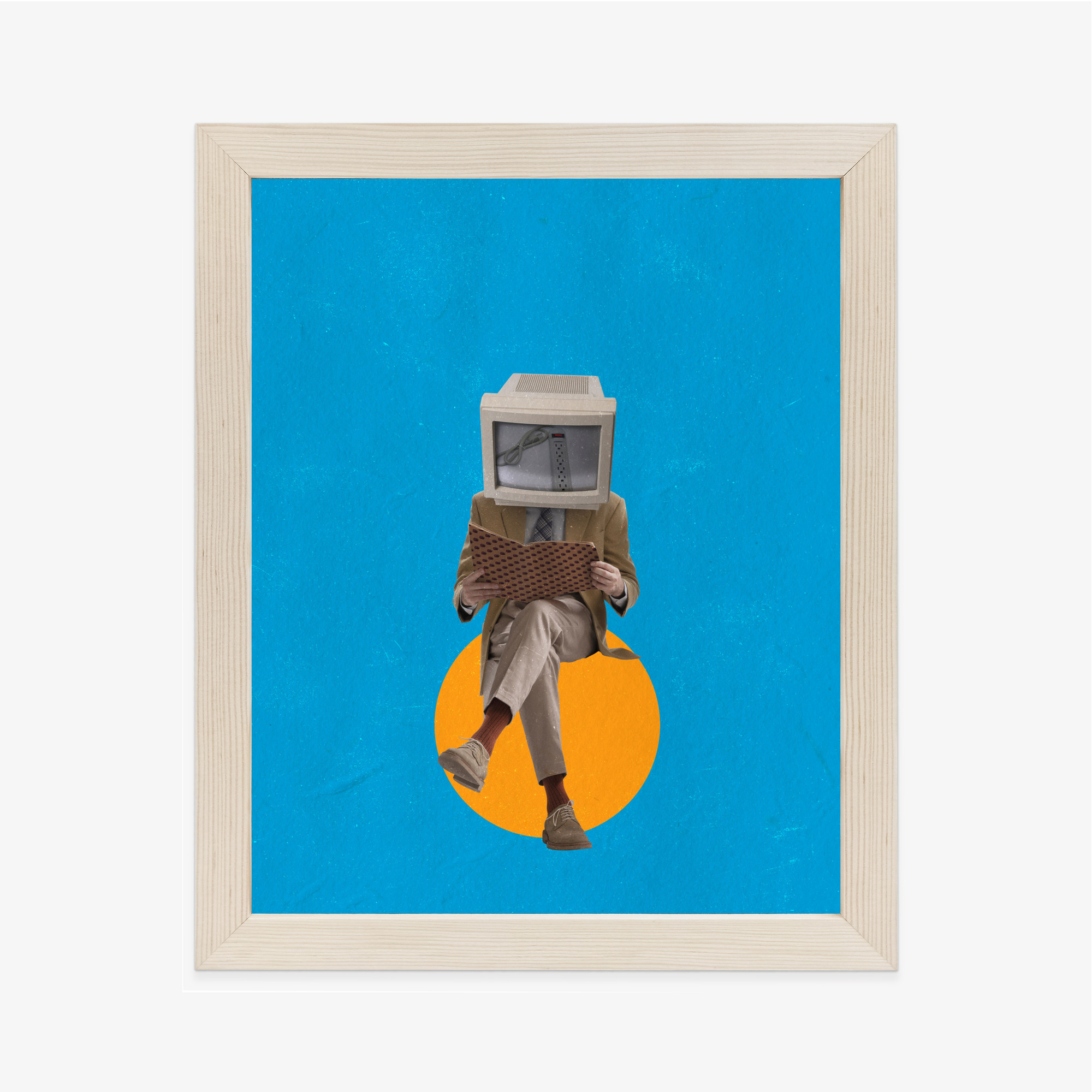 Poster Moderne Collage Mit Binärem Geist Rahmen Aluminium Farbe Schwarz – Bild 11