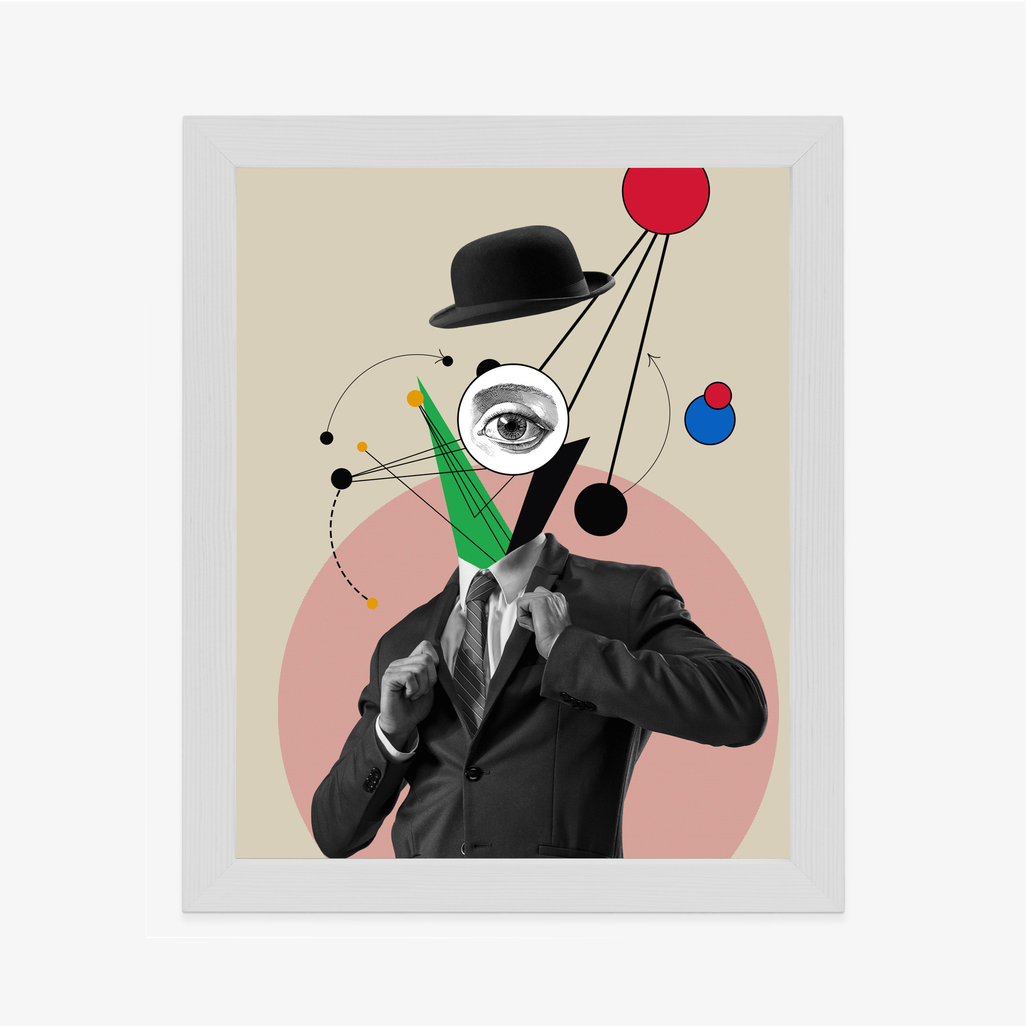 Poster Allgegenwärtiger Geist – Eine Von Moderner Kunst Inspirierte Collage Rahmen Aluminium Farbe Schwarz – Bild 7