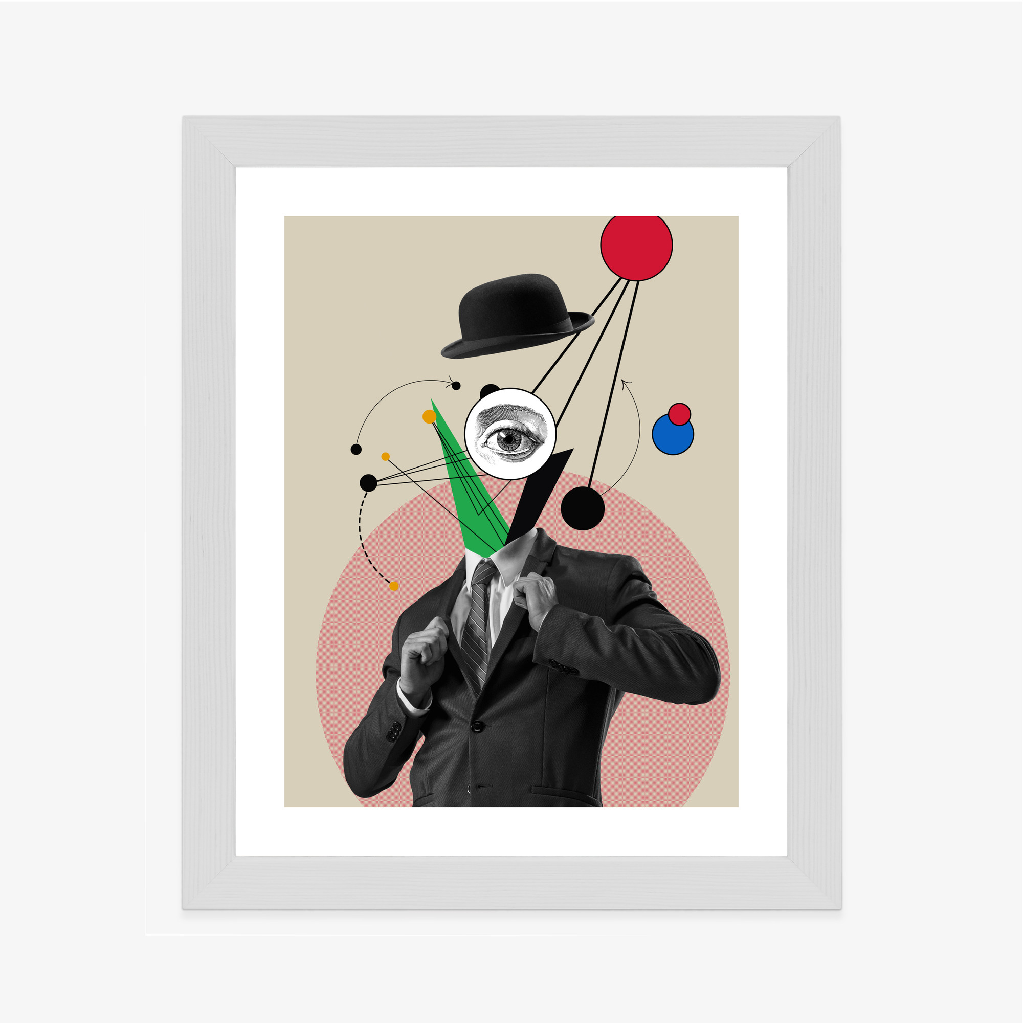 Poster Allgegenwärtiger Geist – Eine Von Moderner Kunst Inspirierte Collage Rahmen Aluminium Farbe Schwarz – Bild 9