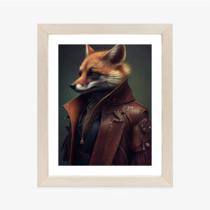 Poster Fuchs Im Fantasykostüm Rahmen Holz Mit Passepartout Farbe Natürlich