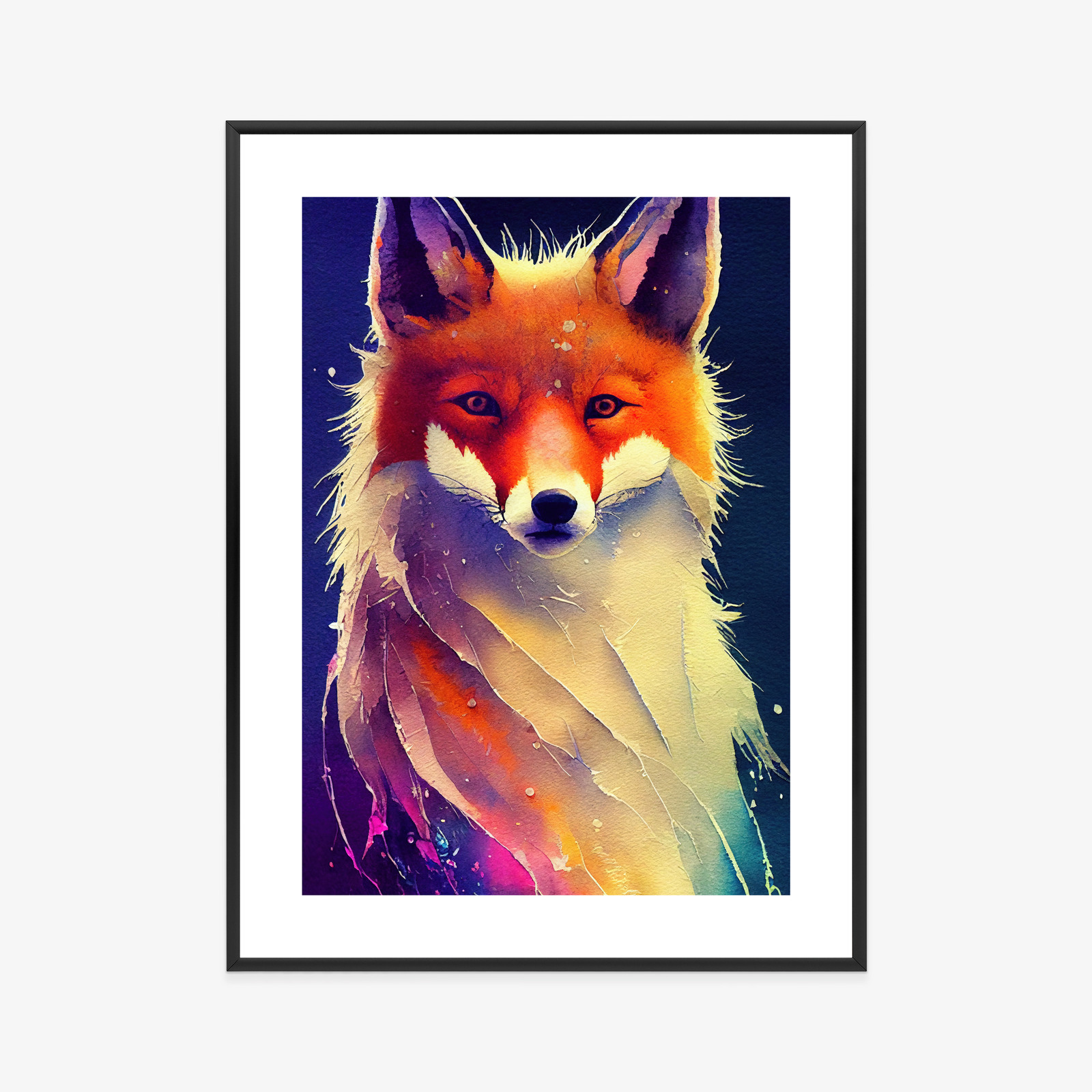 Poster Beautiful Fine Art Portrait Of Red Fox. Generated By Ai, Is Not Based On Any Original Image, Character Or Person – Bild 9