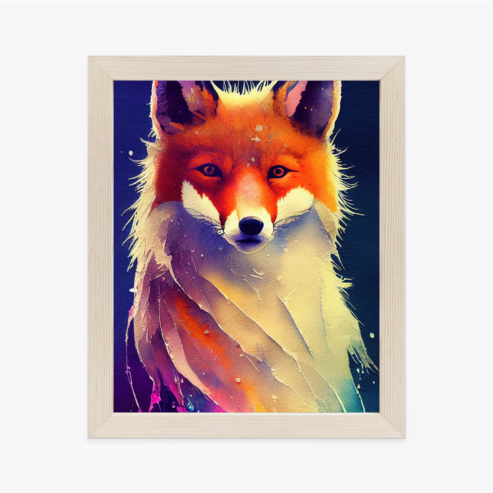 Poster Beautiful Fine Art Portrait Of Red Fox. Generated By Ai, Is Not Based On Any Original Image, Character Or Person – Bild 3