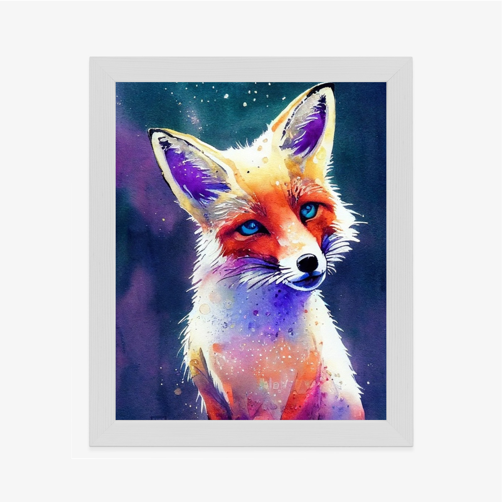 Poster Portrait Of Wild Fox Watercolor, Wallpaper Painting, Animal – Bild 7